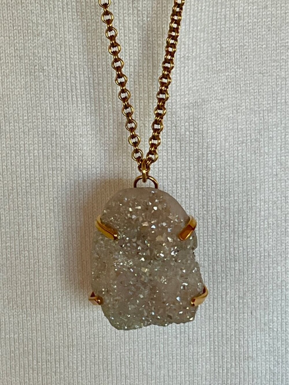 Chunky crystal pendant